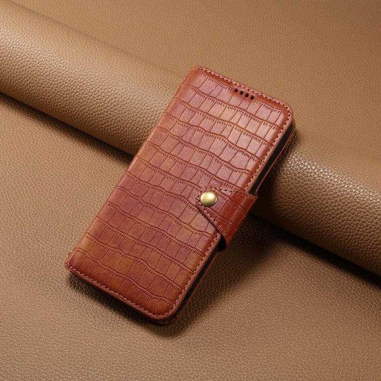 For Honor 90 Pro Denior Crocodile Texture Oil Edge Leather Phone Case(Brown)