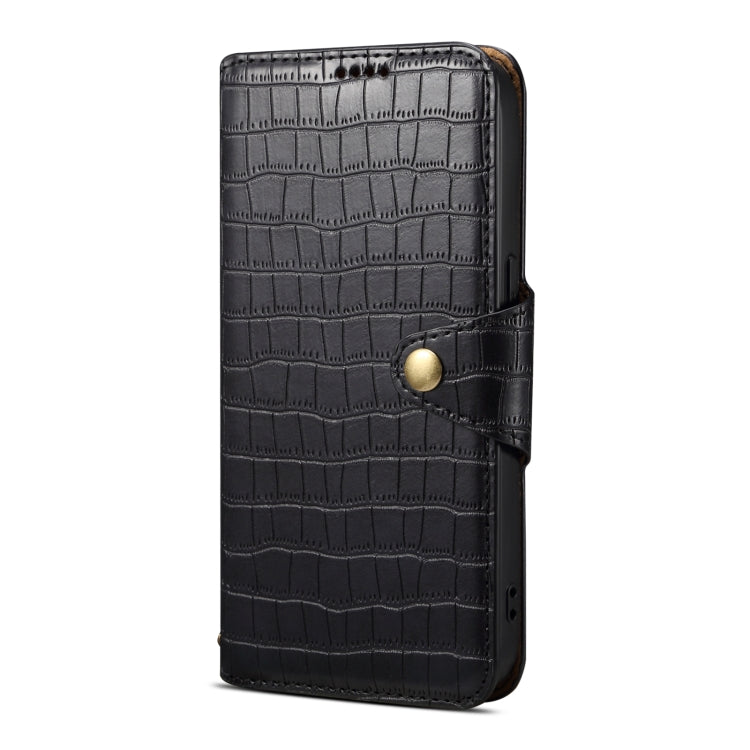 For Honor 90 Denior Crocodile Texture Oil Edge Leather Phone Case(Black)