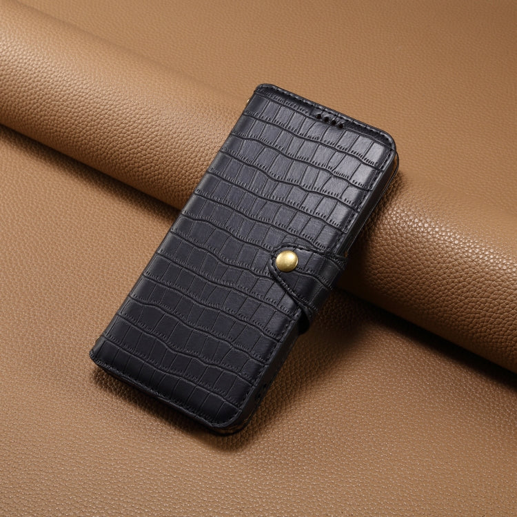 For Honor Magic5 Denior Crocodile Texture Oil Edge Leather Phone Case(Black)