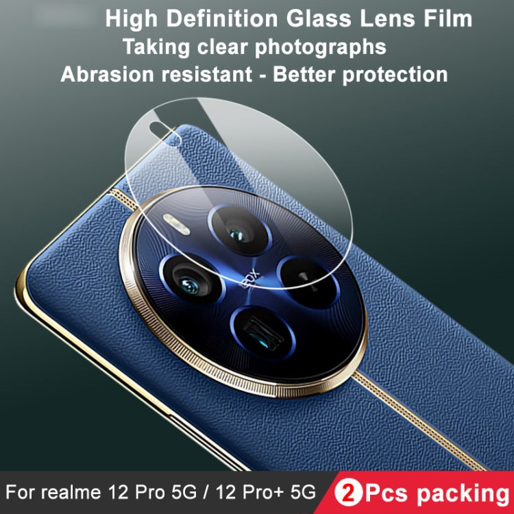 For Realme 12 Pro+ / 12 Pro 5G 2 PCS/Set IMAK HD Glass Rear Camera Lens Film