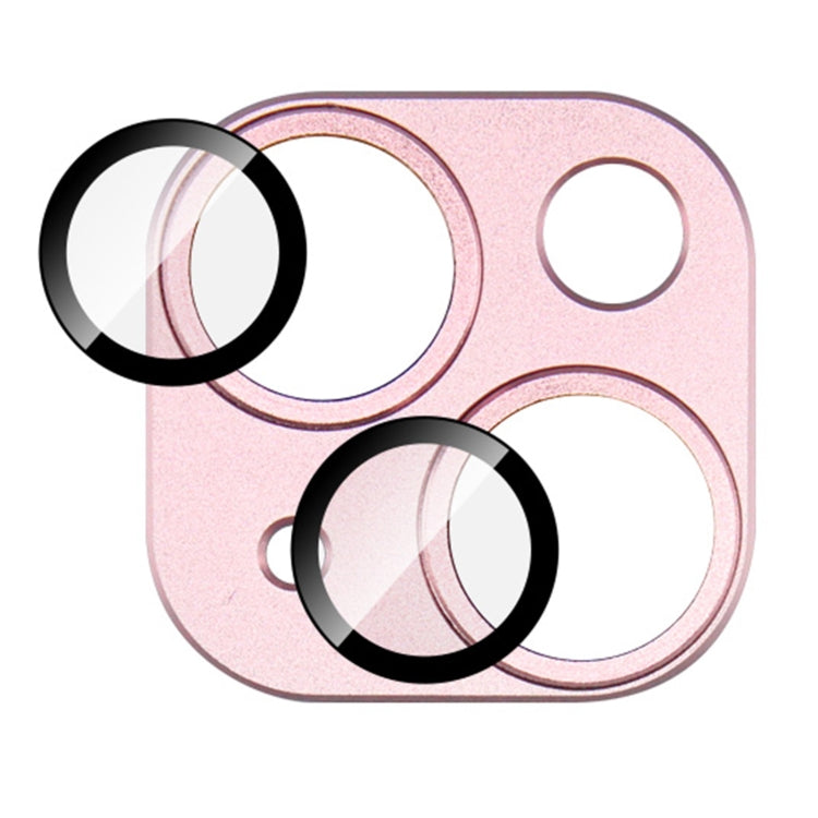 For iPhone 15 / 15 Plus IMAK Metal Armor Premium Camera Protector Film(Pink)