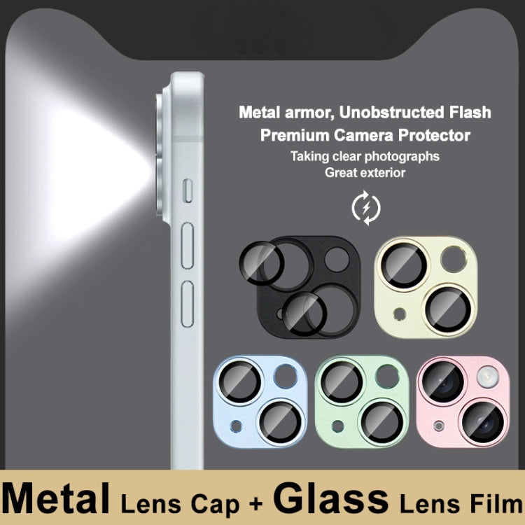 For iPhone 15 / 15 Plus IMAK Metal Armor Premium Camera Protector Film(Gold)