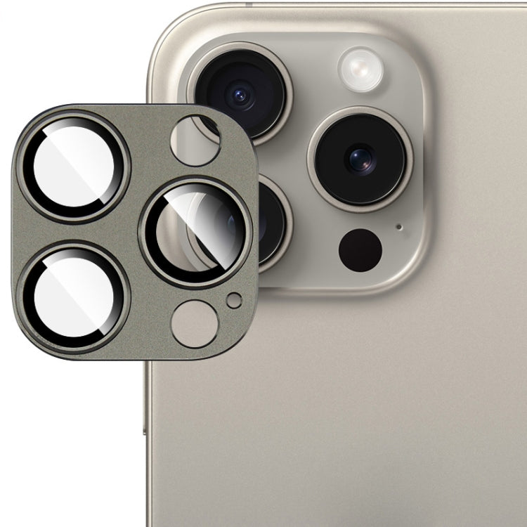 For iPhone 15 Pro Max / 15 Pro IMAK Metal Armor Premium Camera Protector Film(Grey)