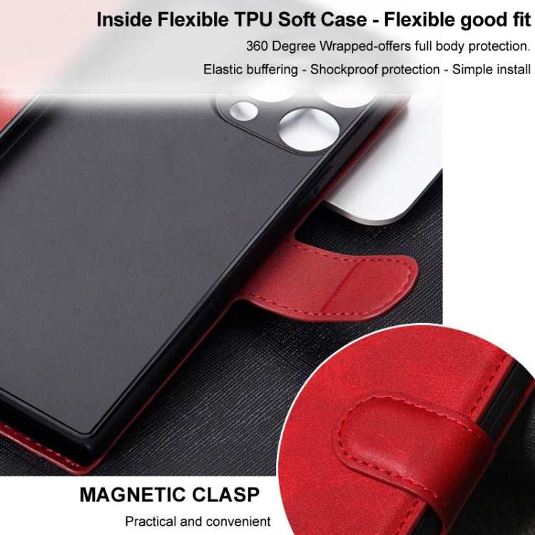 For Samsung Galaxy S24 Ultra 5G IMAK Count Series Flip Leather Phone Case(Red)