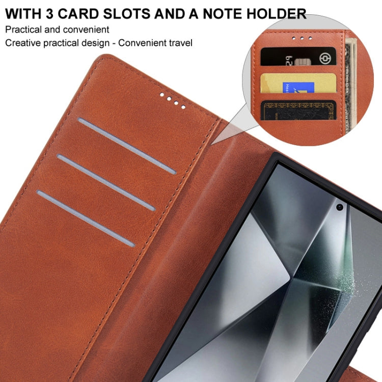For Samsung Galaxy S24 Ultra 5G IMAK Count Series Flip Leather Phone Case(Brown)