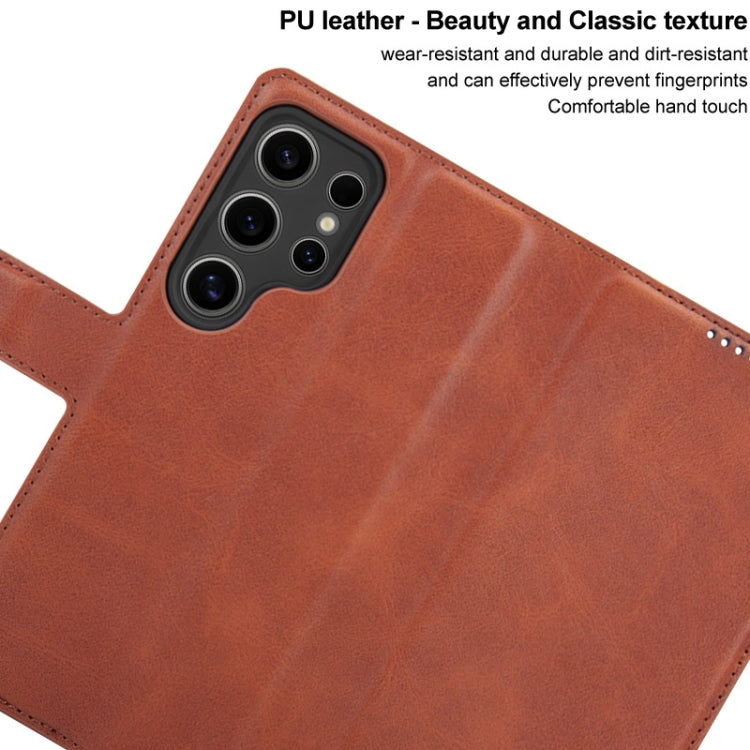 For Samsung Galaxy S24 Ultra 5G IMAK Count Series Flip Leather Phone Case(Brown)