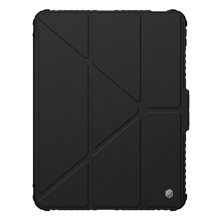 For iPad Pro 11 2025 / 2024 NILLKIN Bumper Pro Multi-angle Folding Style Tablet Leather Case(Black)