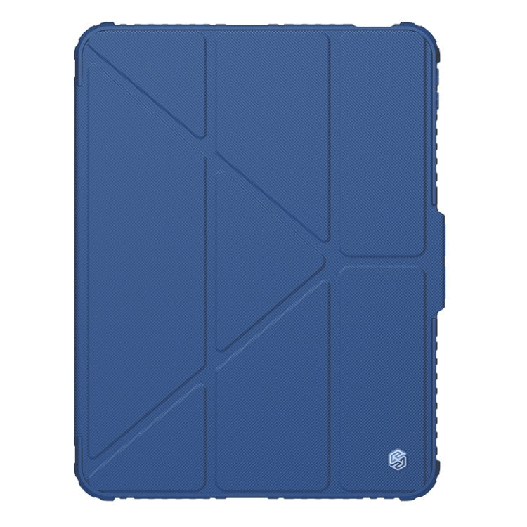 For iPad Pro 11 2025 / 2024 NILLKIN Bumper Pro Multi-angle Folding Style Tablet Leather Case(Blue)