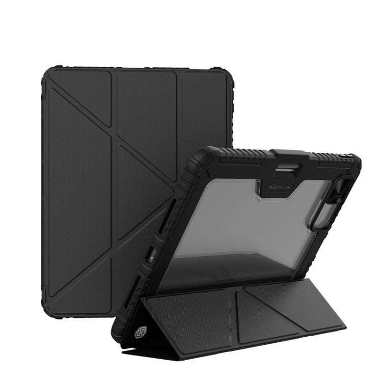 NILLKIN Bumper Pro Multi-angle Folding Style Tablet Leather Case, For iPad Air 13 2024 / 2025 / 2026, For iPad Pro 13 2025 / 2024, For iPad Pro 11 2025 / 2024