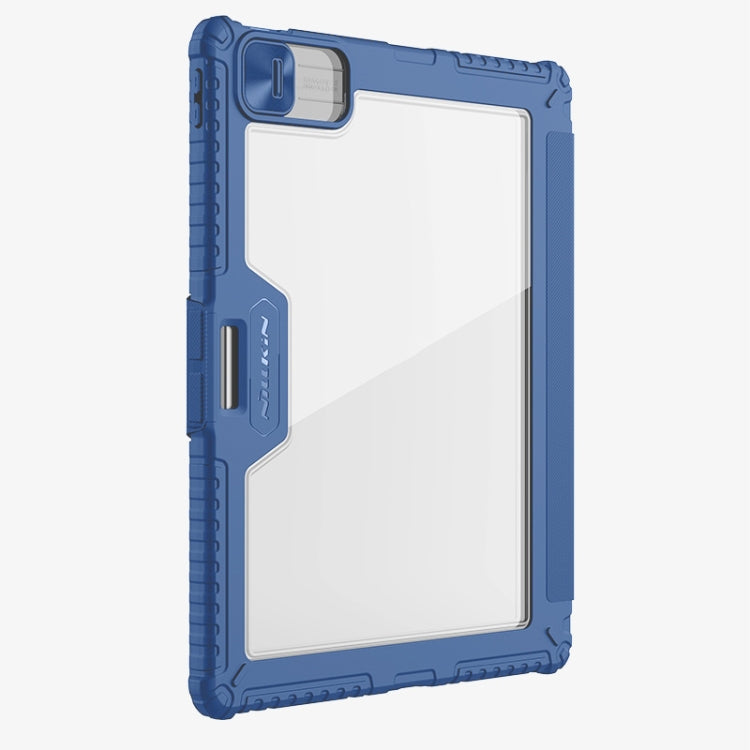 For iPad Pro 13 2025 / 2024 NILLKIN Bumper Pro Multi-angle Folding Style Tablet Leather Case(Blue)