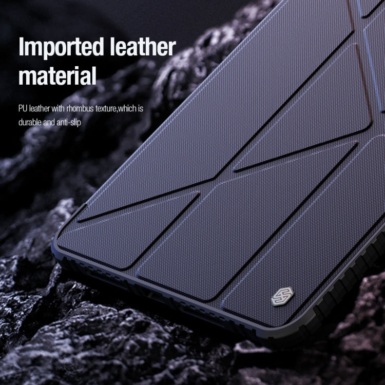 For iPad Pro 13 2025 / 2024 NILLKIN Bumper Pro Multi-angle Folding Style Tablet Leather Case(Blue)
