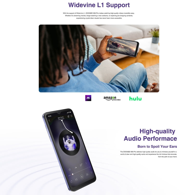 [HK Warehouse] DOOGEE N50 Pro, 8GB+256GB, Side Fingerprint, 6.52 inch Android 13 Spreadtrum T606 Octa Core 1.6GHz, Network: 4G, OTG(Green)
