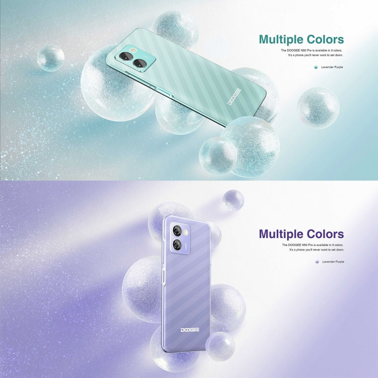 [HK Warehouse] DOOGEE N50 Pro, 8GB+256GB, Side Fingerprint, 6.52 inch Android 13 Spreadtrum T606 Octa Core 1.6GHz, Network: 4G, OTG(Green)