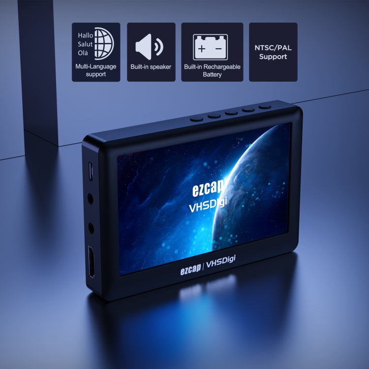 Ezcap 180 VHSDigi 4.3 inch Screen Video Capture Recording Box(Black)