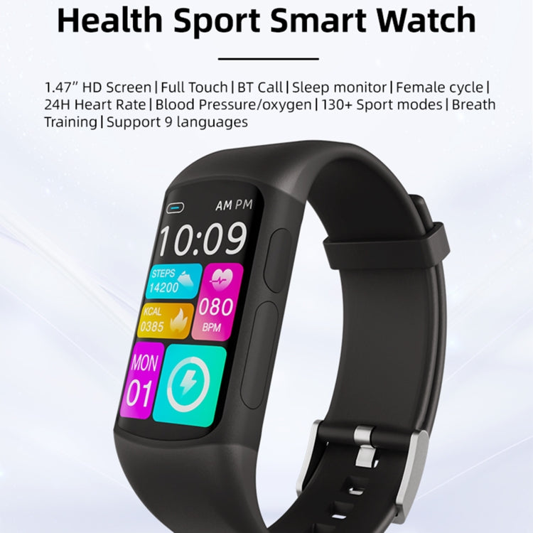 Spovan H7 BT5.3 IP67 1.47 inch Smart Sport Watch, Support Bluetooth Call / Sleep / Blood Oxygen / Heart Rate / Blood Pressure Health Monitor(Orange)