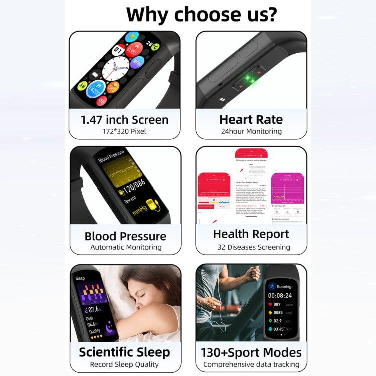 Spovan H7 BT5.3 IP67 1.47 inch Smart Sport Watch, Support Bluetooth Call / Sleep / Blood Oxygen / Heart Rate / Blood Pressure Health Monitor(Pink)