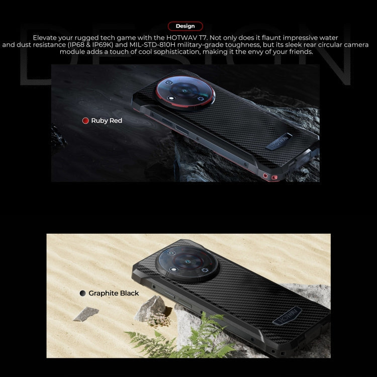 [HK Warehouse] HOTWAV T7 Rugged Phone, 4GB+128GB, 6280mAh, 6.52 inch Android 13 MT8788 Octa Core, Network: 4G, OTG(All Black)