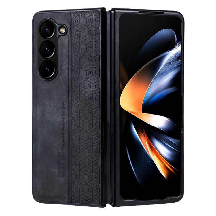 For Samsung Galaxy Z Fold6 AZNS 3D Embossed Skin Feel Phone Case(Black)