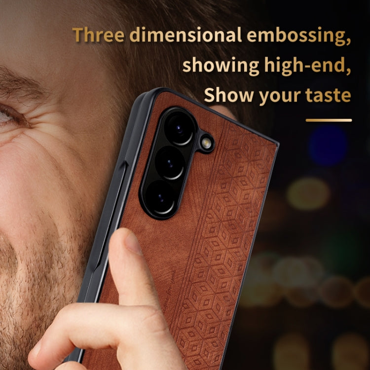 For Samsung Galaxy Z Fold6 AZNS 3D Embossed Skin Feel Phone Case(Green)