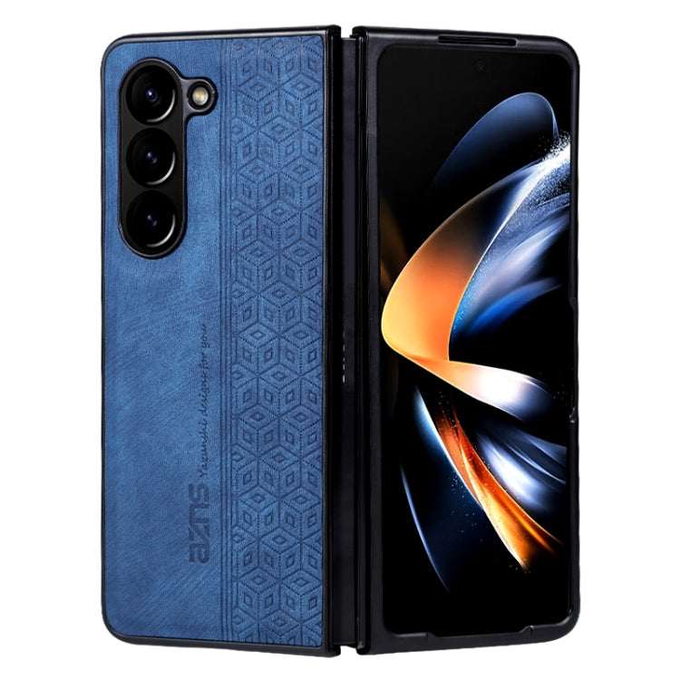 For Samsung Galaxy Z Fold6 AZNS 3D Embossed Skin Feel Phone Case(Blue)