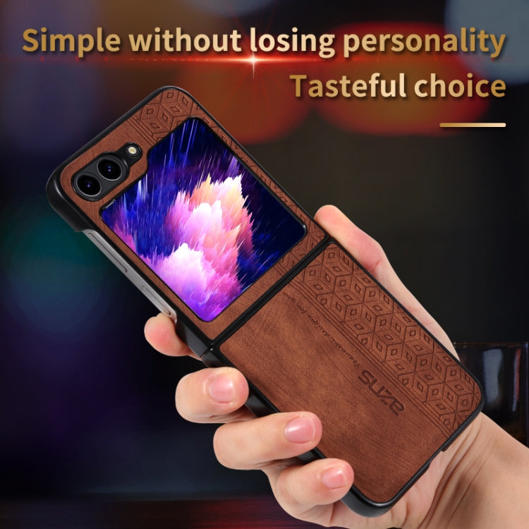For Samsung Galaxy Z Flip6 / 7 FE AZNS 3D Embossed Skin Feel Phone Case(Purple)