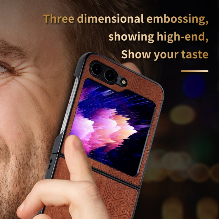 For Samsung Galaxy Z Flip6 / 7 FE AZNS 3D Embossed Skin Feel Phone Case(Purple)