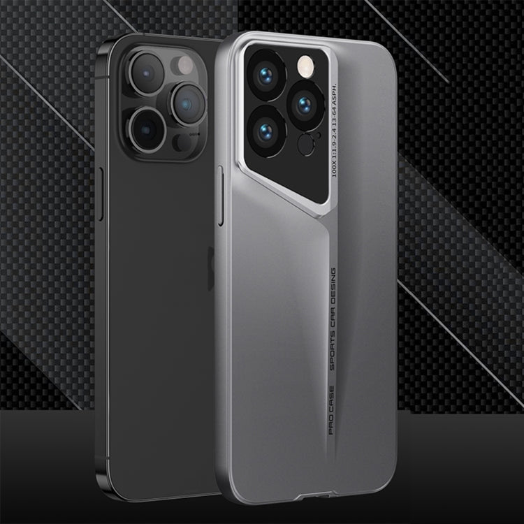 For iPhone 15 Pro Max GKK Blade Ultra-thin Full Coverage Phone Case(Grey)
