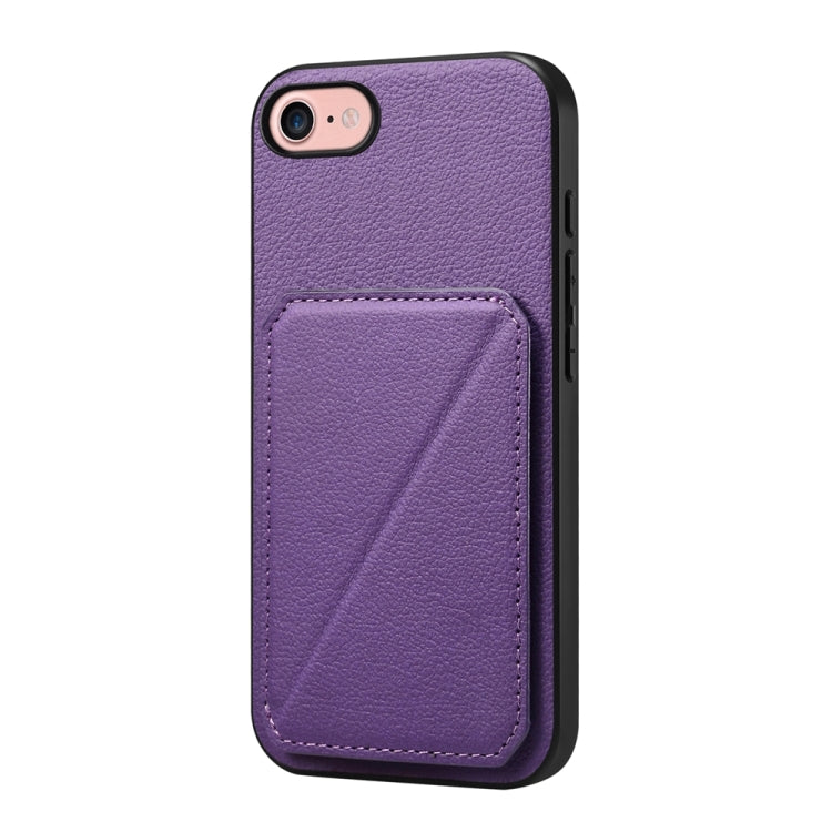 D04 Calf Texture Dual Card Slot Holder Phone Case, For iPhone 17 Pro Max, For iPhone 17 Pro, For iPhone 17, For iPhone Air, For iPhone 7 / 8 / SE 2022, For iPhone 16 Pro Max