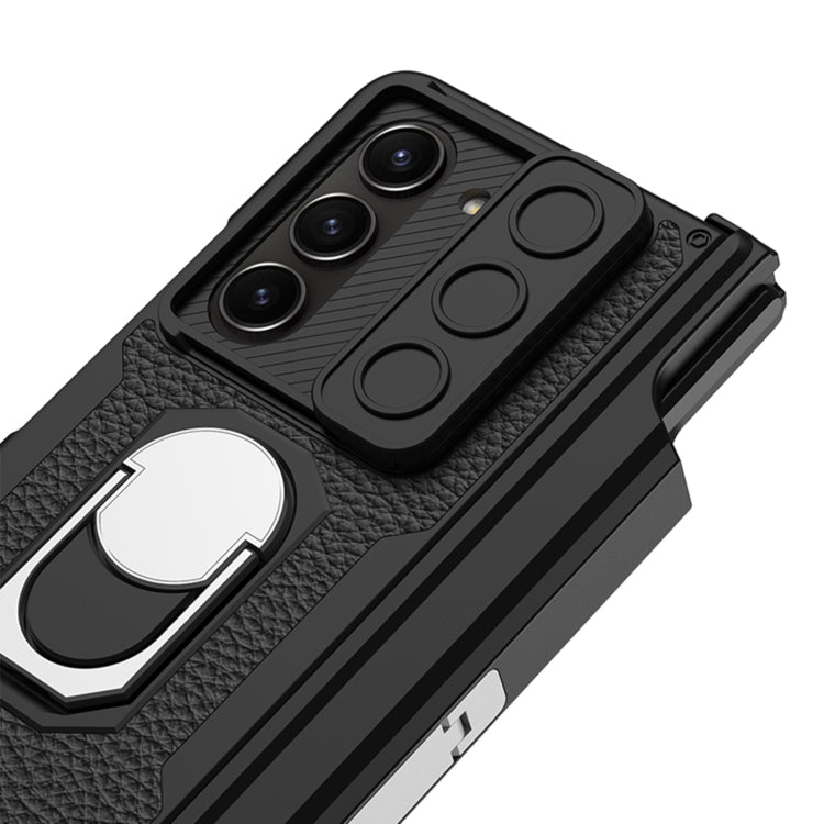 For Samsung Galaxy Z Fold5 GKK Integrated Magnetic Armor Full Coverage Phone Case(Carbon Fibre)