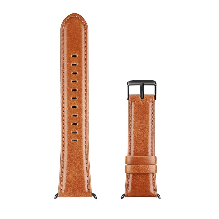 For Apple Watch Series 2 42mm DUX DUCIS Business Genuine Leather Watch Strap(Khaki)