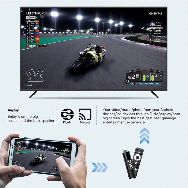LEMFO DQ10 Allwinner H618 Quad Core ARM Cortex A53 8K HD Android TV Stick, RAM:2GB+16GB(EU Plug)