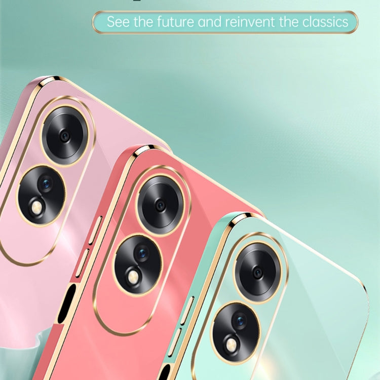 For OPPO A60 4G XINLI Straight Edge 6D Electroplate TPU Phone Case(Celestial Blue)