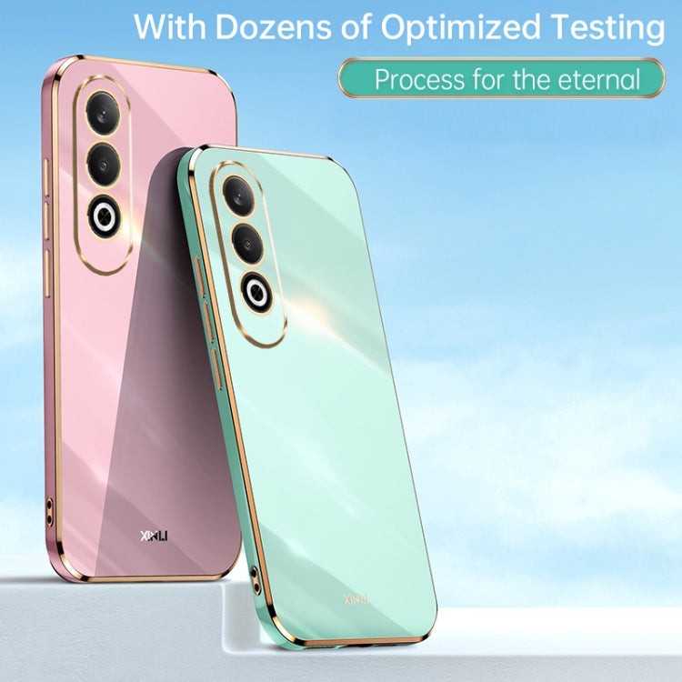 For OPPO K12 XINLI Straight Edge 6D Electroplate TPU Phone Case(Hawthorn Red)