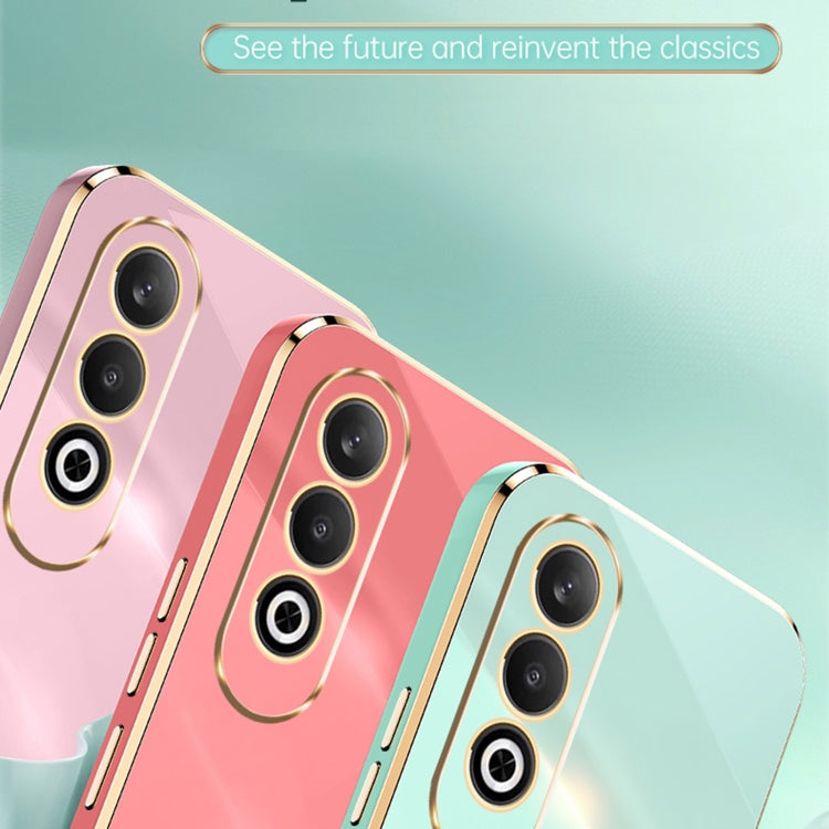 For OPPO K12 XINLI Straight Edge 6D Electroplate TPU Phone Case(Cherry Purple)