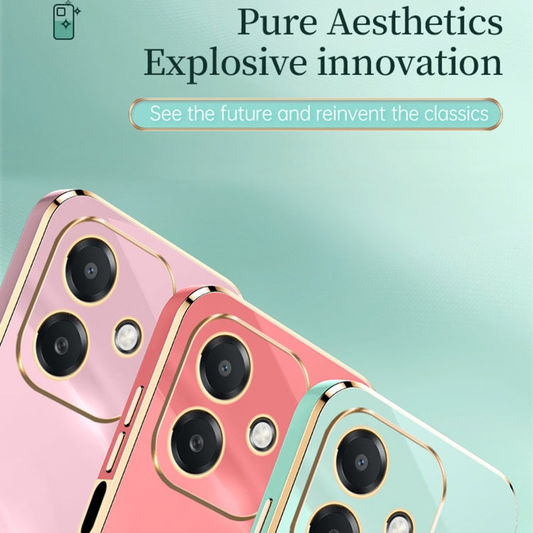 For OPPO A3 5G India XINLI Straight Edge 6D Electroplate TPU Phone Case(Pink)