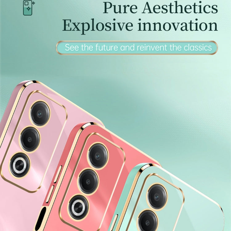 For OPPO A3 Pro India XINLI Straight Edge 6D Electroplate TPU Phone Case(Hawthorn Red)