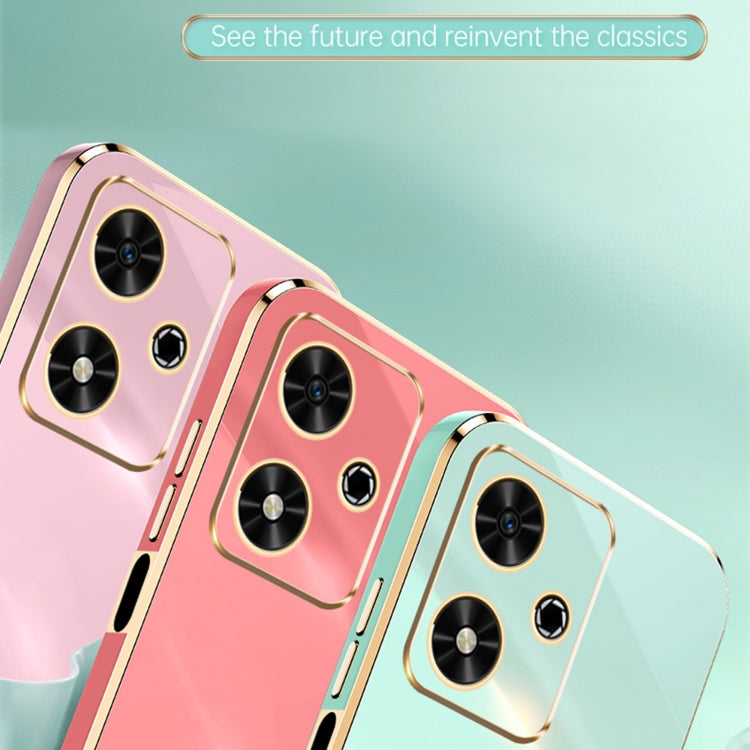 For Honor Play 50 XINLI Straight 6D Plating Gold Edge TPU Phone Case(White)