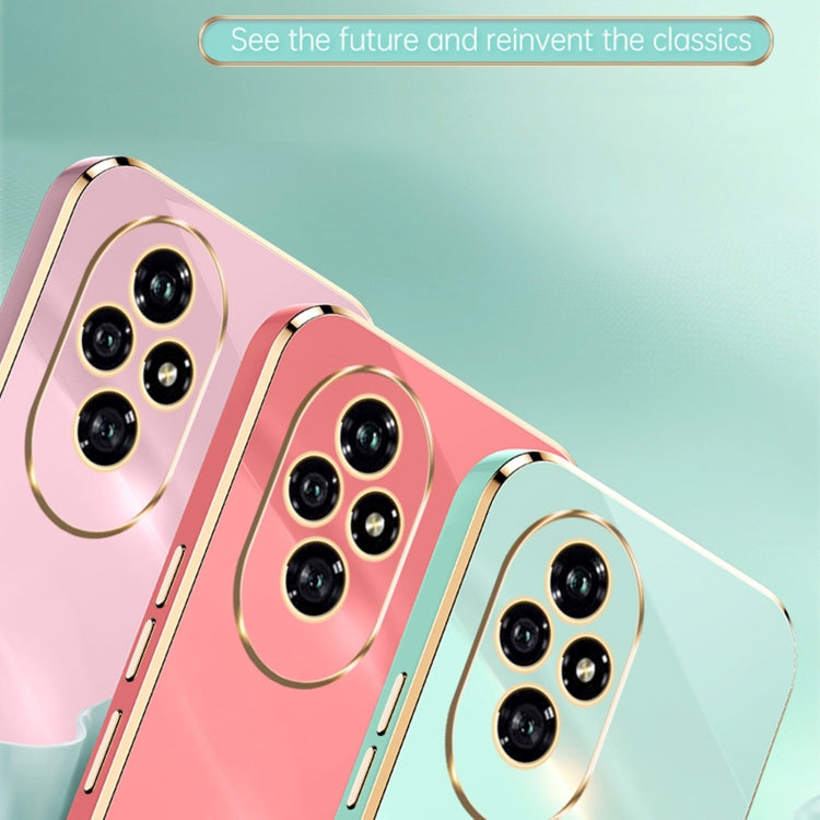 For Honor 200 XINLI Straight 6D Plating Gold Edge TPU Phone Case(Hawthorn Red)