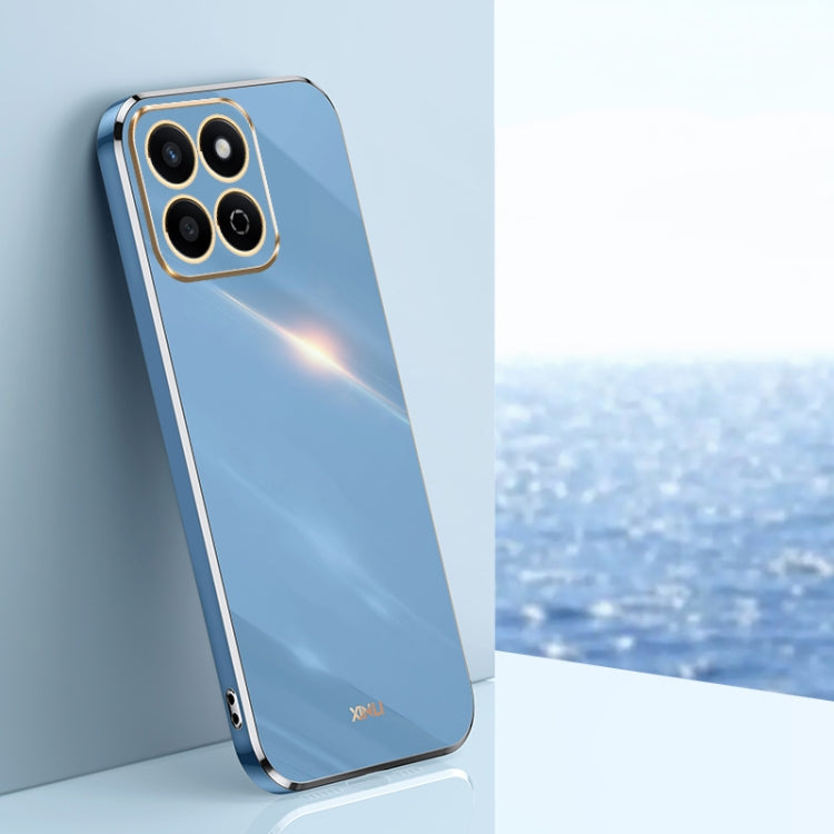 For Honor Play 60 Plus XINLI Straight 6D Plating Gold Edge TPU Phone Case(Celestial Blue)