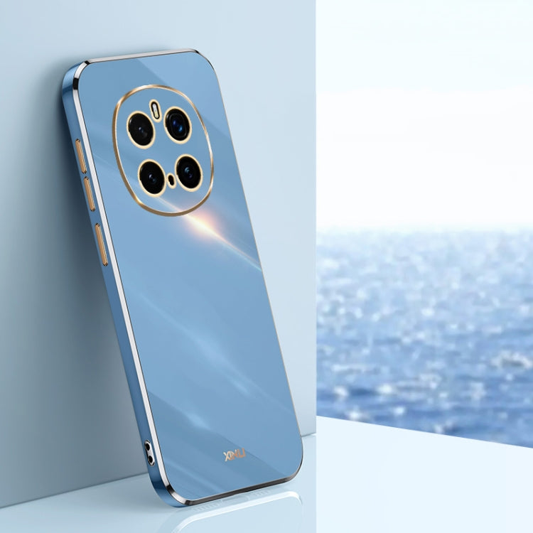 For Honor Magic7 Pro XINLI Straight 6D Plating Gold Edge TPU Phone Case(Celestial Blue)