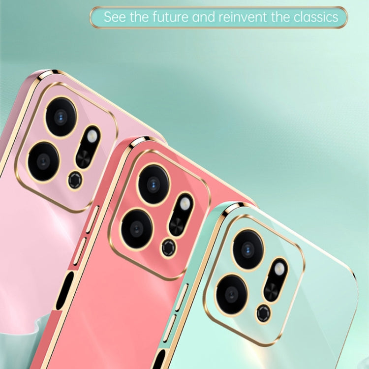 For Honor Play9T 5G XINLI Straight 6D Plating Gold Edge TPU Phone Case(Mint Green)