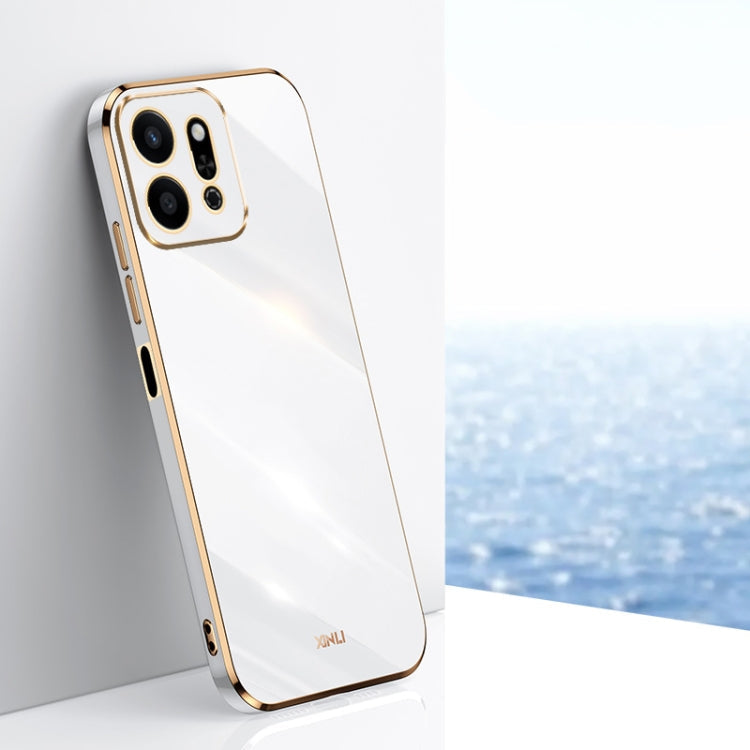 For Honor Play9T 5G XINLI Straight 6D Plating Gold Edge TPU Phone Case(White)