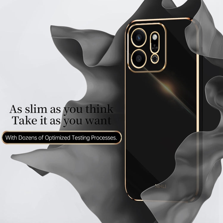 For Honor Play9T 5G XINLI Straight 6D Plating Gold Edge TPU Phone Case(Black)