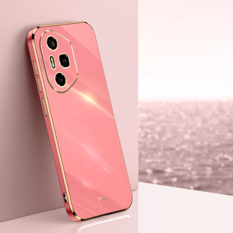 For Honor 300 Pro XINLI Straight 6D Plating Gold Edge TPU Phone Case(Hawthorn Red)