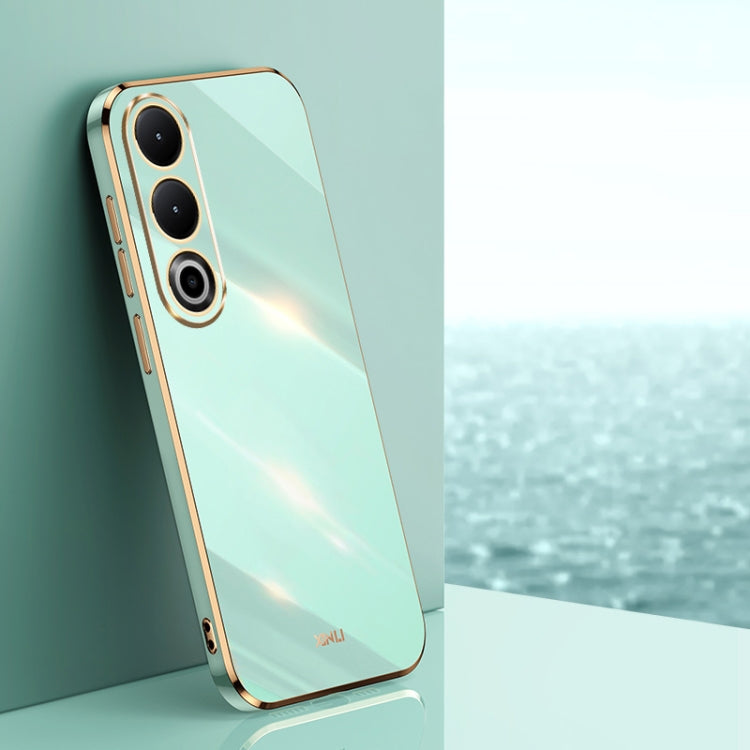 For OnePlus Ace 3V XINLI Straight 6D Plating Gold Edge TPU Phone Case(Mint Green)