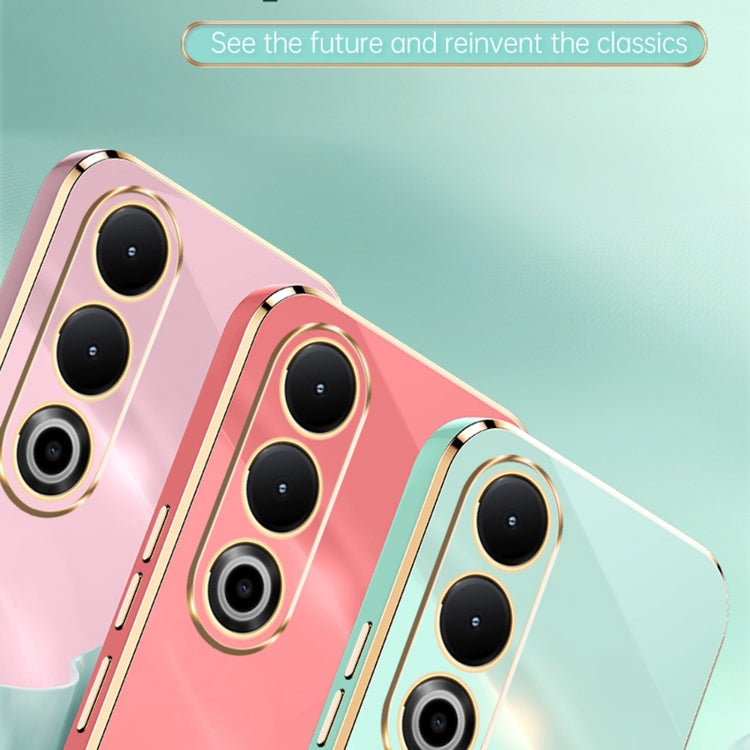 For OnePlus Ace 3V XINLI Straight 6D Plating Gold Edge TPU Phone Case(Cherry Purple)