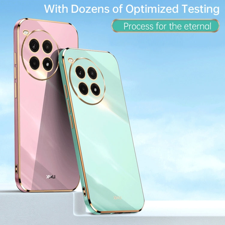 For OnePlus Ace 3 Pro XINLI Straight 6D Plating Gold Edge TPU Phone Case(Celestial Blue)