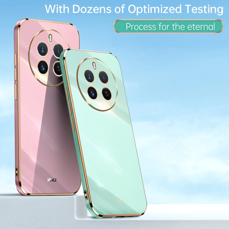 For Realme 12+ XINLI Straight Edge 6D Electroplate TPU Phone Case(Celestial Blue)