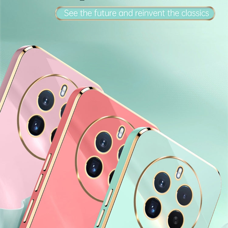 For Realme 12+ XINLI Straight Edge 6D Electroplate TPU Phone Case(Cherry Purple)