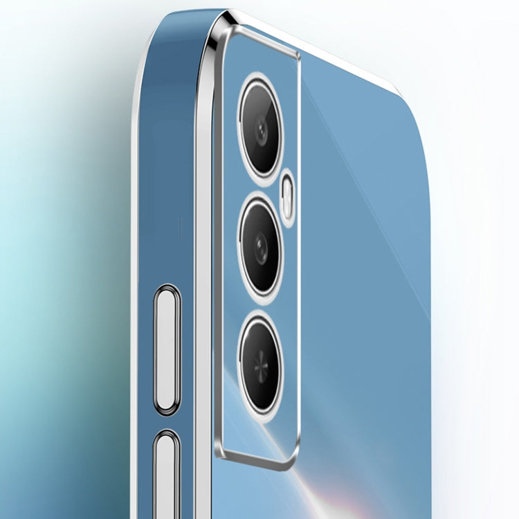 For Realme C65 XINLI Straight Edge 6D Electroplate TPU Phone Case(Mint Green)